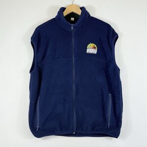 Alaska Drilling & Wells BP Mens XL Blue‎ Fleece Logo Workwear Vest Jacket